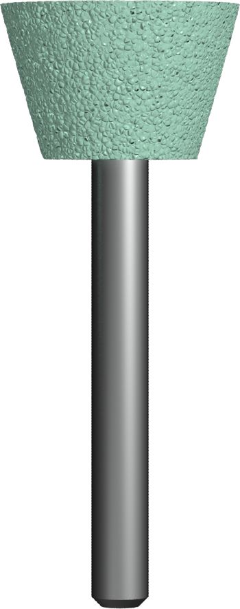 Шарошка абразивная, карбид кремния, трапециевидная 25х16 мм, хвост 6 мм, блистер, Практика