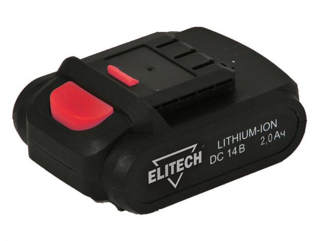 Аккумулятор 14.4V, Li-Ion, 2 Ач (ДА 14СЛК) слайдер ELITECH