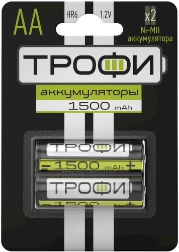 Элемент питания Трофи 1,5V (аккумулятор пальчик.) 1500 mAh Ni-MH, 1 шт