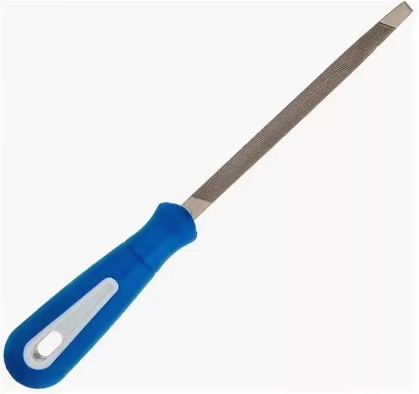 Напильник трехгранный для заточки ножовок 150 мм двухкомпонентная рукоятка Кобальт