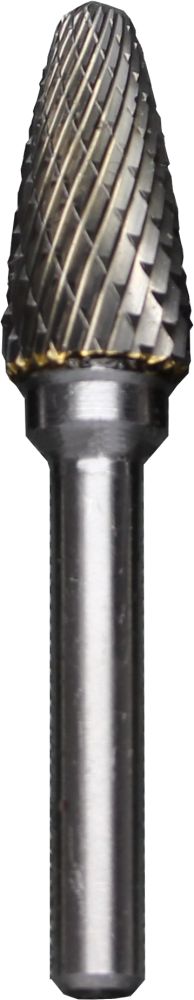 Борфреза твердосплавная тип F параболическая, 16 х 25 мм, хвостовик 6 мм, Практика