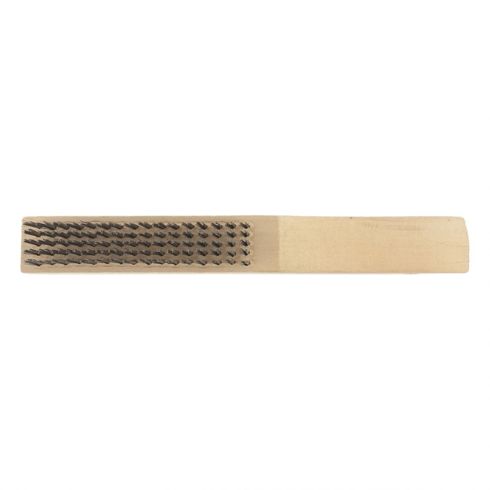 Щетка зачистная 5-х рядная, закаленная прямая проволока с деревянной ручкой СИБРТЕХ
