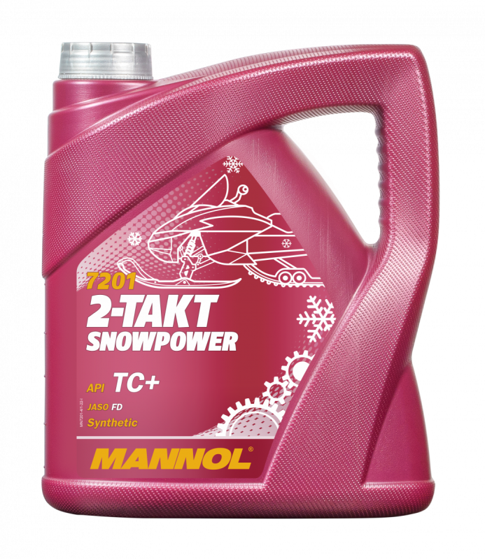 Масло MANNOL 7201 Snowpower (синтетич.) для 2-тактных двигателей 4л