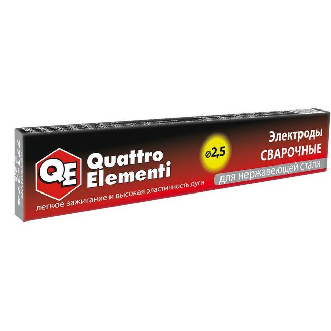 Электроды 2,5*300 мм 0,9 кг нержавеющие Quattro Elementi