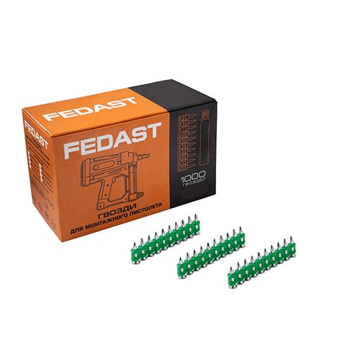 Гвозди усиленные для монтажного пистолета Fedast 3.0х16 мм, 1000 шт. без баллона fd3016eg