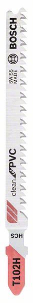 Пилка для лобзика Т102Н CleanPVC (для полимерных материалов/чистый рез) 5шт.Bosch