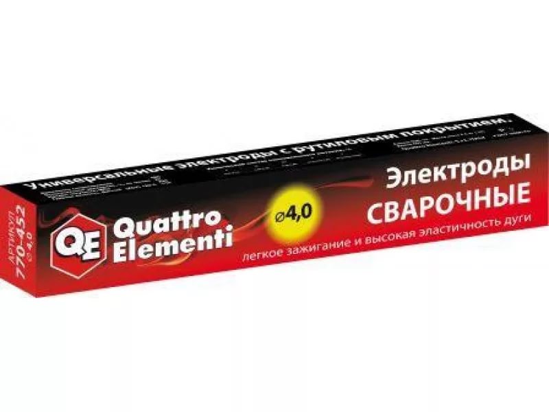 Электроды 4,0*400 мм 0,9 кг рутиловые Quattro Elementi