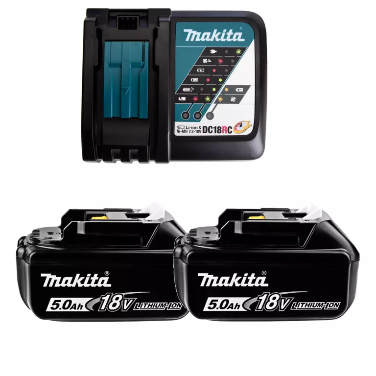 Набор аккумуляторов Makita 18В, 2*5 Ач (BL1850B) + З/У (DC18RC), картон