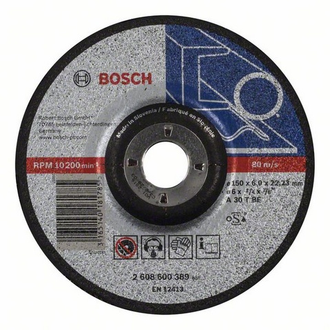 Круг шлифовальный по металлу 150x6x22 мм выпуклый Expert Bosch