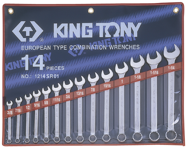 Набор ключей комбинированных 5/16"-1-1/4" 14 предмета KING TONY